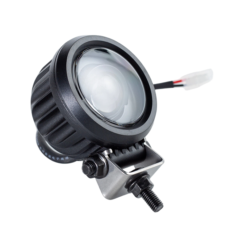 IP67 5W DC9-80V Oblique Round Blue Spot Forklift Safety Warning Light